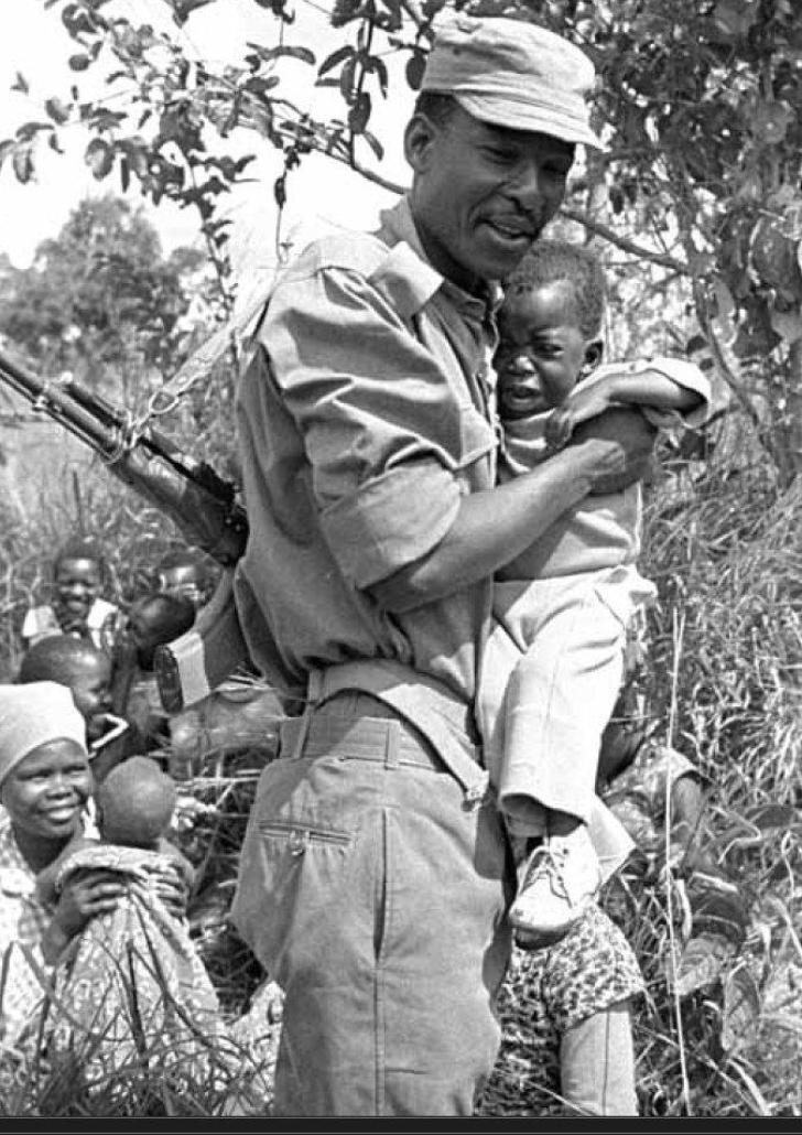 solider with baby